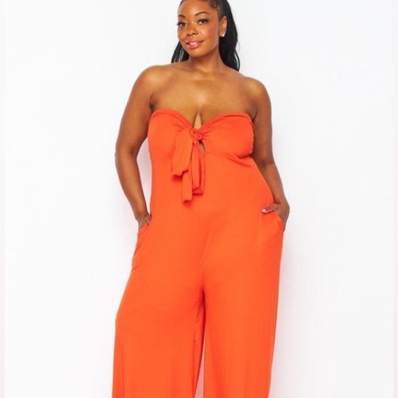 Orange Crush Jumpsuit- Plus Size (LAST ONE) - Picture 2 of 4